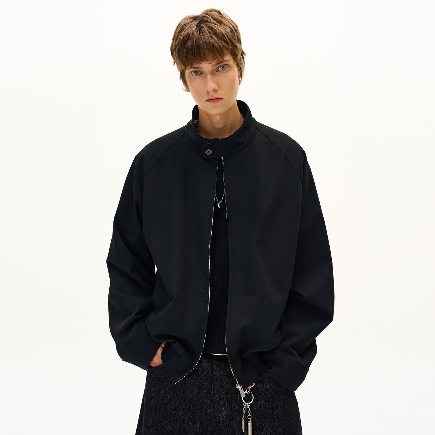 MADWITCH MINIMALIST STAND COLLAR JACKET #C265Q25