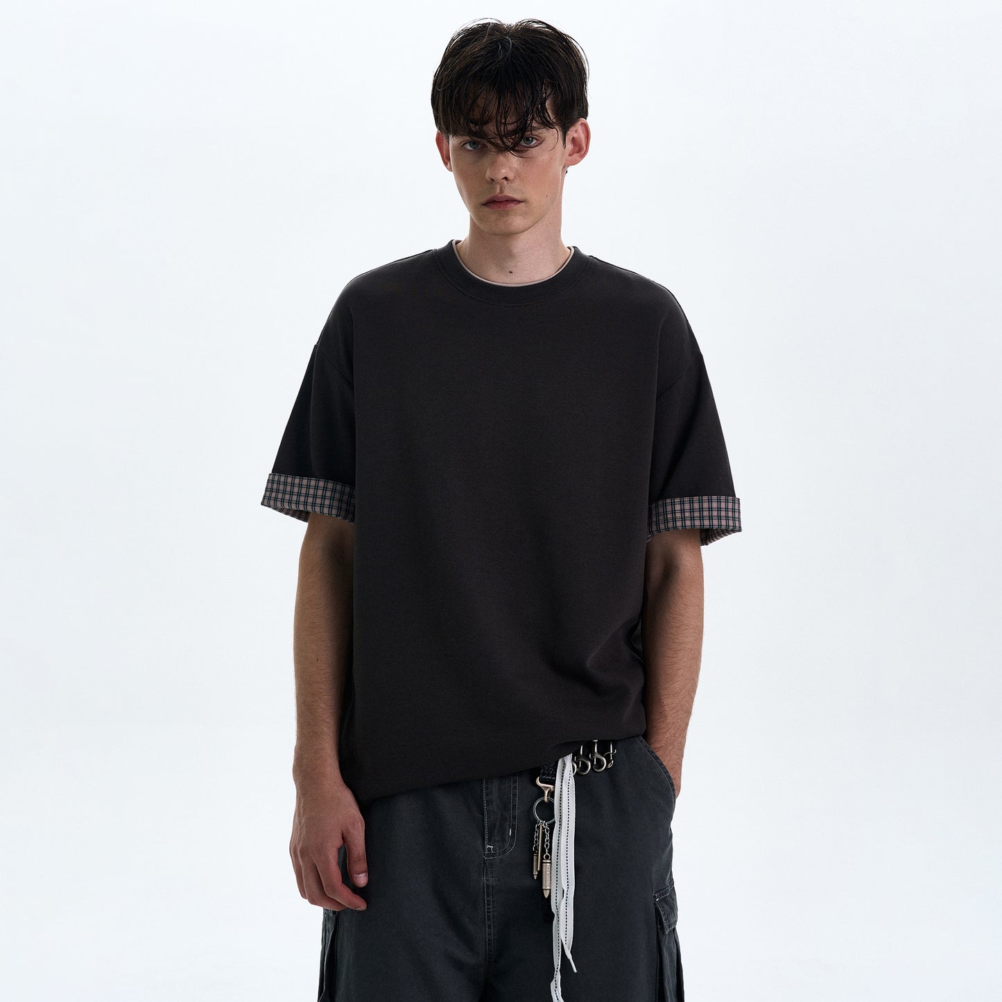 MADWITCH VINTAGE ROLLED HEM TEE #C1785C25
