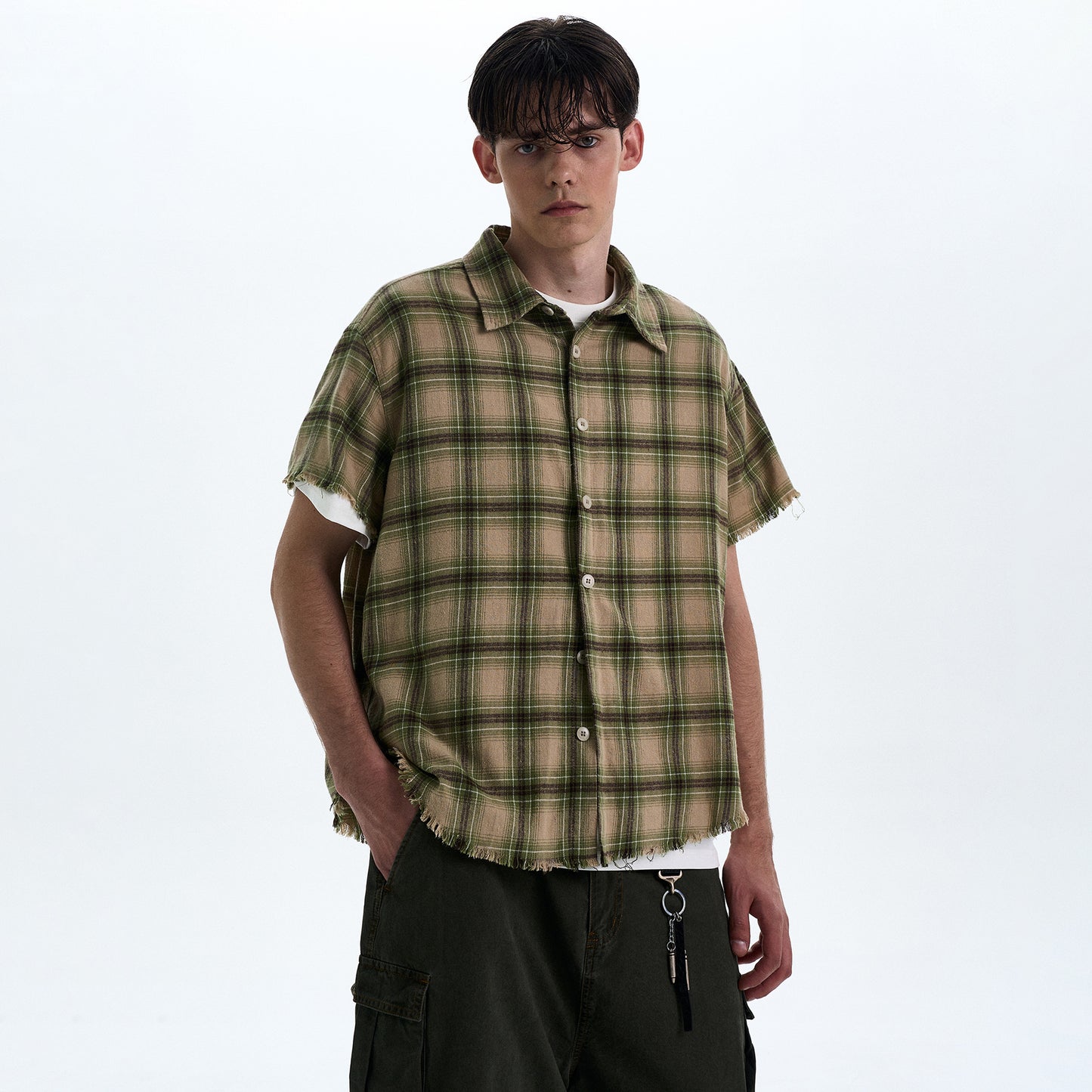 MADWITCH RAW HEM VINTAGE SHIRT #0230
