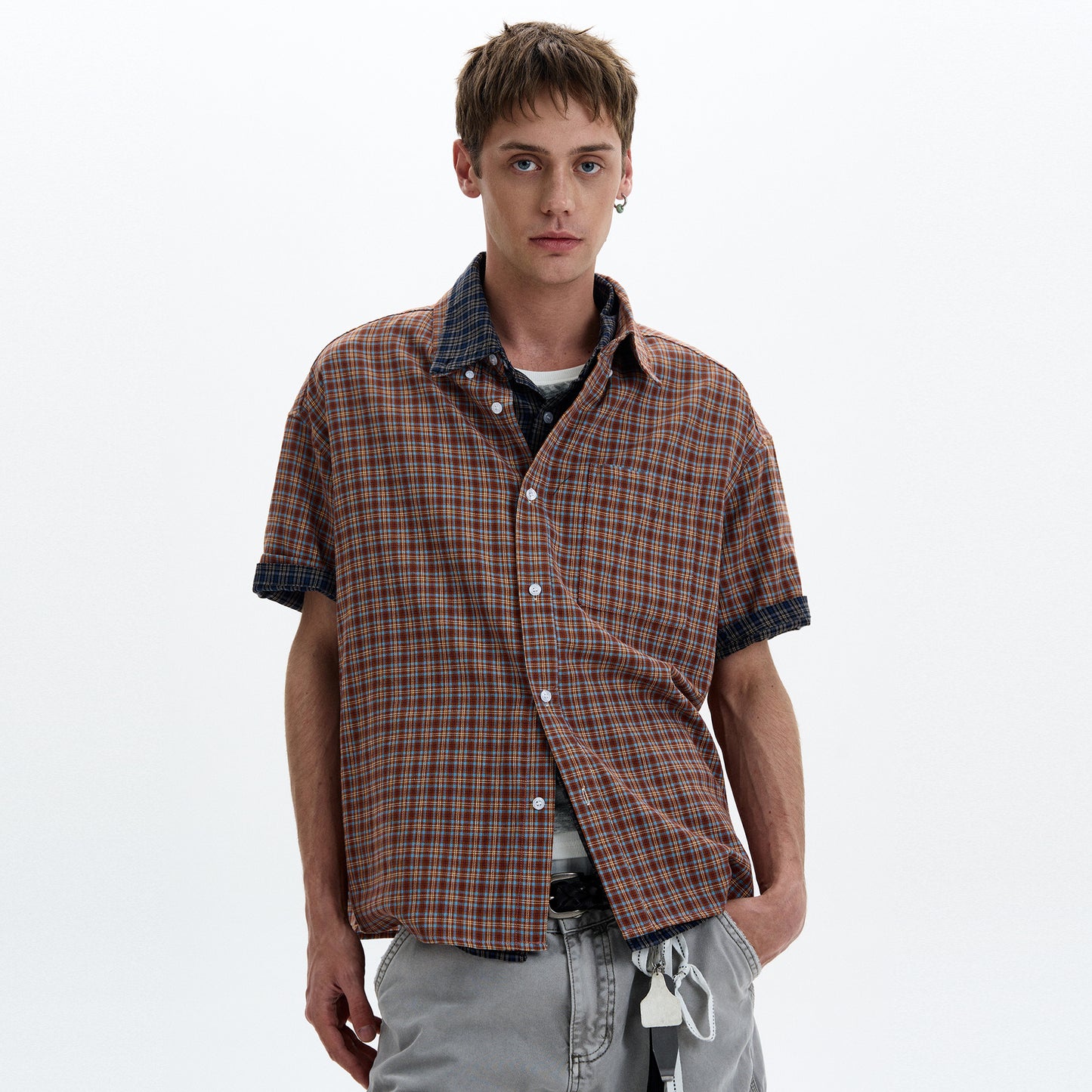 MADWITCH CONTRAST COLLAR SHIRT #CR230/CR232