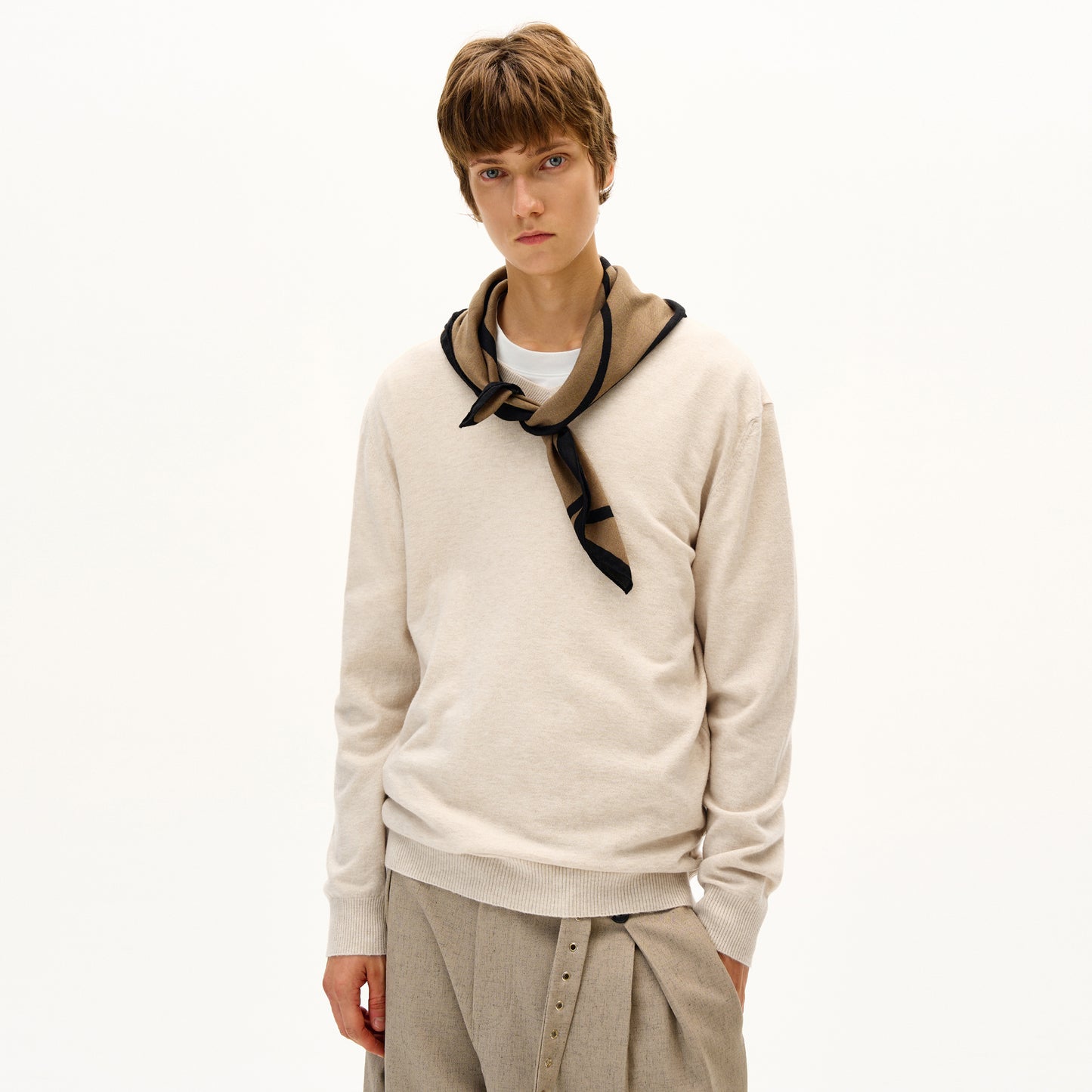 MADWITCH VINTAGE V-NECK WOOL SWEATER #M6662