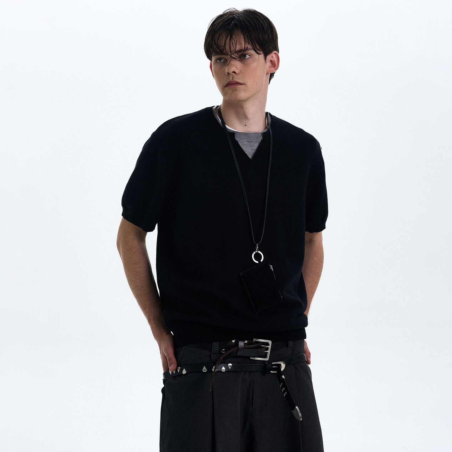 MADWITCH CLEANFIT V-NECK SHORT SLEEVE TEE #RS8358