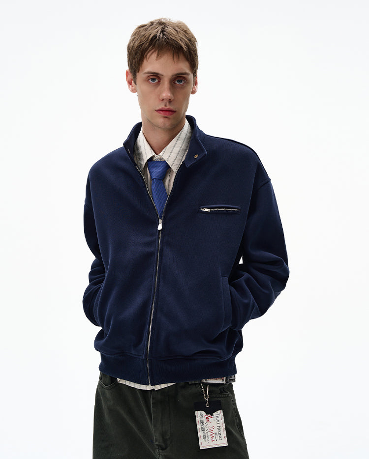MADWITCH UNISEX MINIMALIST STAND COLLAR JACKET #AB1080