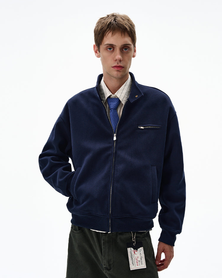 MADWITCH UNISEX MINIMALIST STAND COLLAR JACKET #AB1080