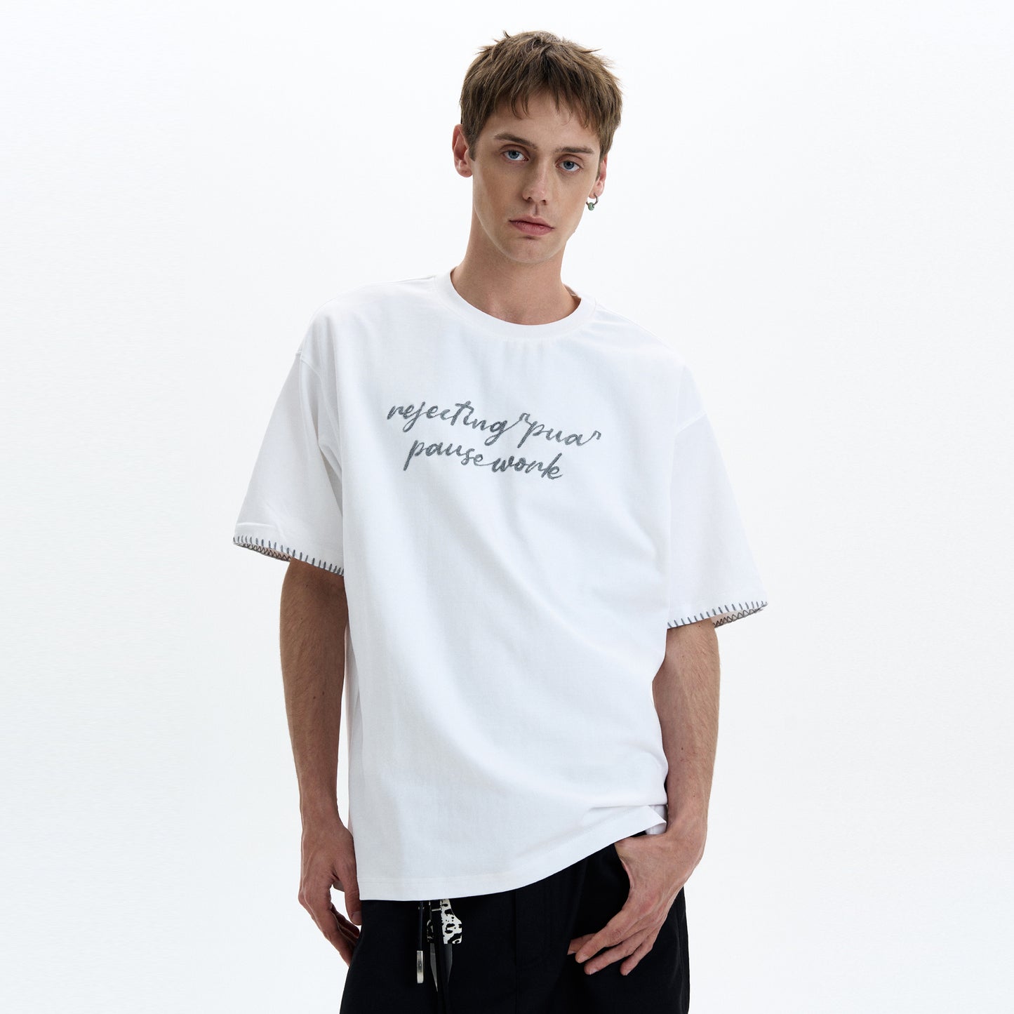 MADWITCH VERSATILE EMBROIDERED T-SHIRT #880312