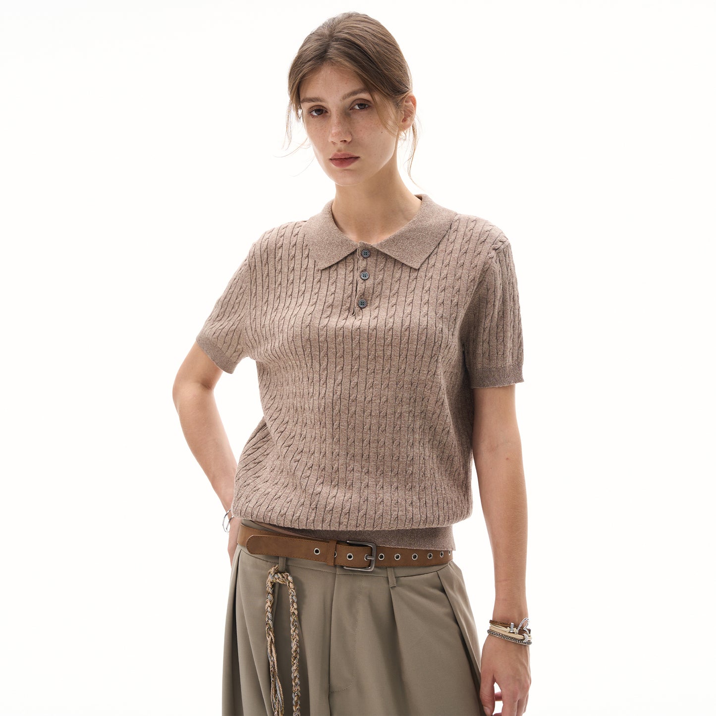 MADWITCH KNIT POLO TSHIRT #YF901