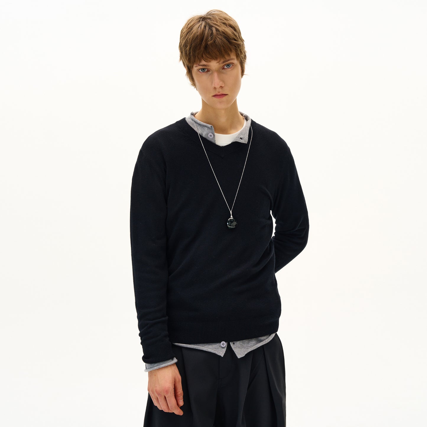 MADWITCH VINTAGE V-NECK WOOL SWEATER #M6662
