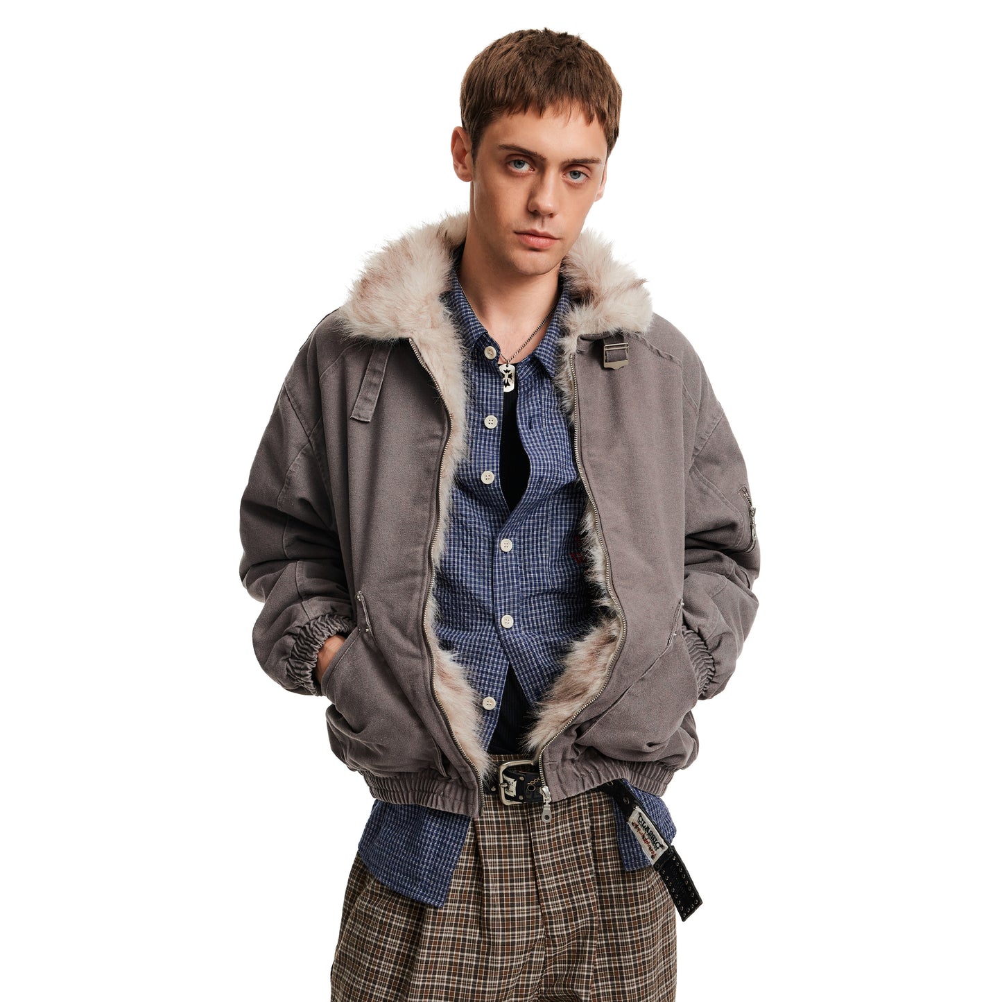 MADWITCH DENIM PILE PARKA #BM350