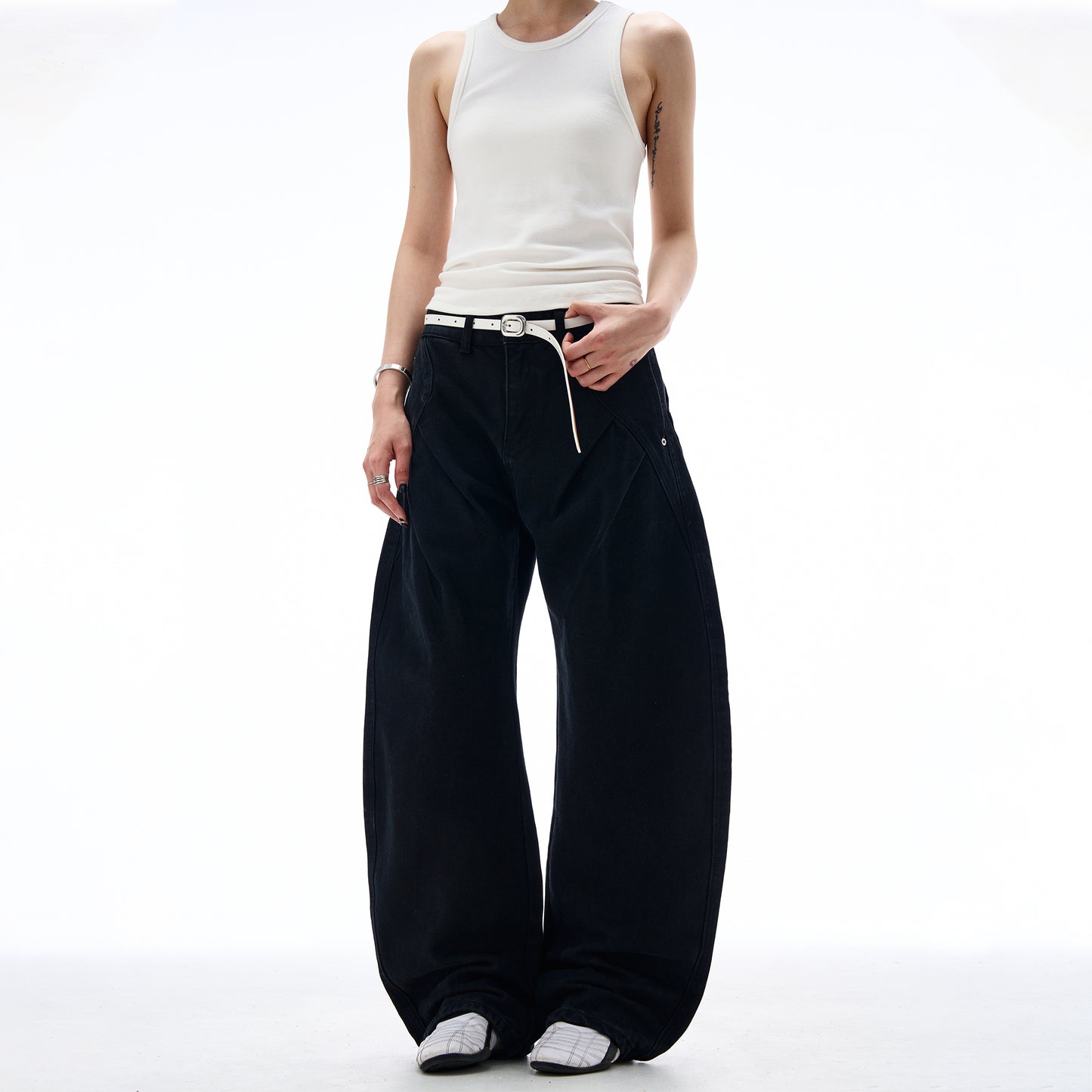 MADWITCH CLEANFIT PLEATED CARGO PANTS #AB1027