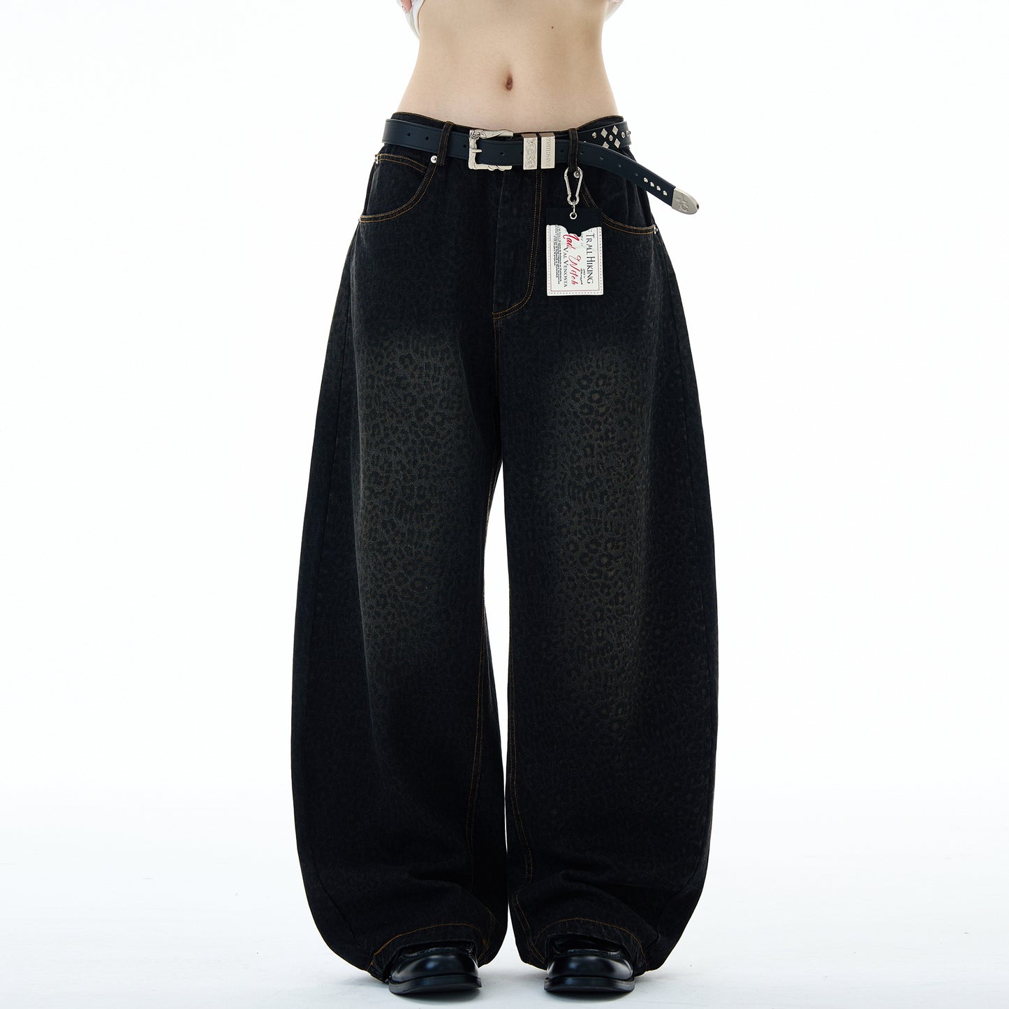 MADWITCH WASHED LEOPARD FLARE PANTS #BNK157