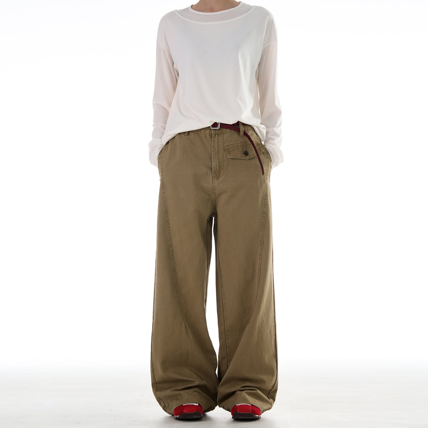 MADWITCH VINTAGE DRAPE RELAXED PANTS #CK3392