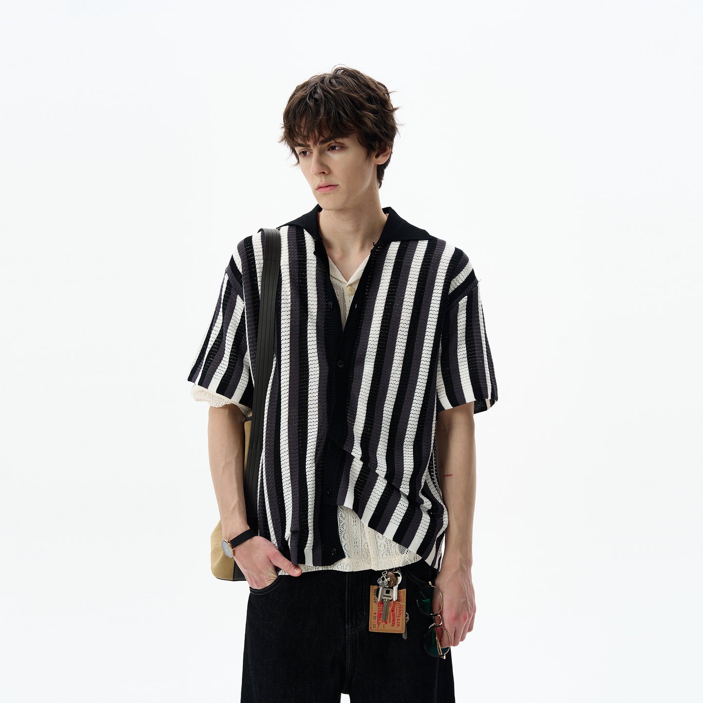 MADWITCH CROCHET KNIT TSHIRT #MFY222