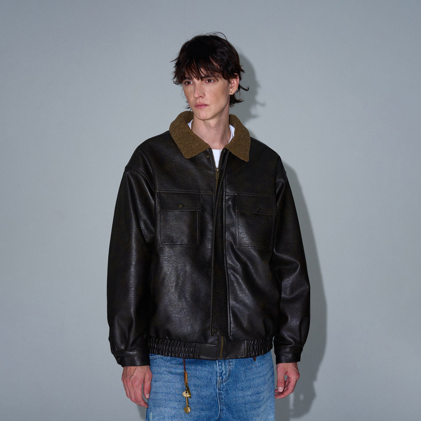 MADWITCH THICKENED PU LEATHER JACKET #G1060