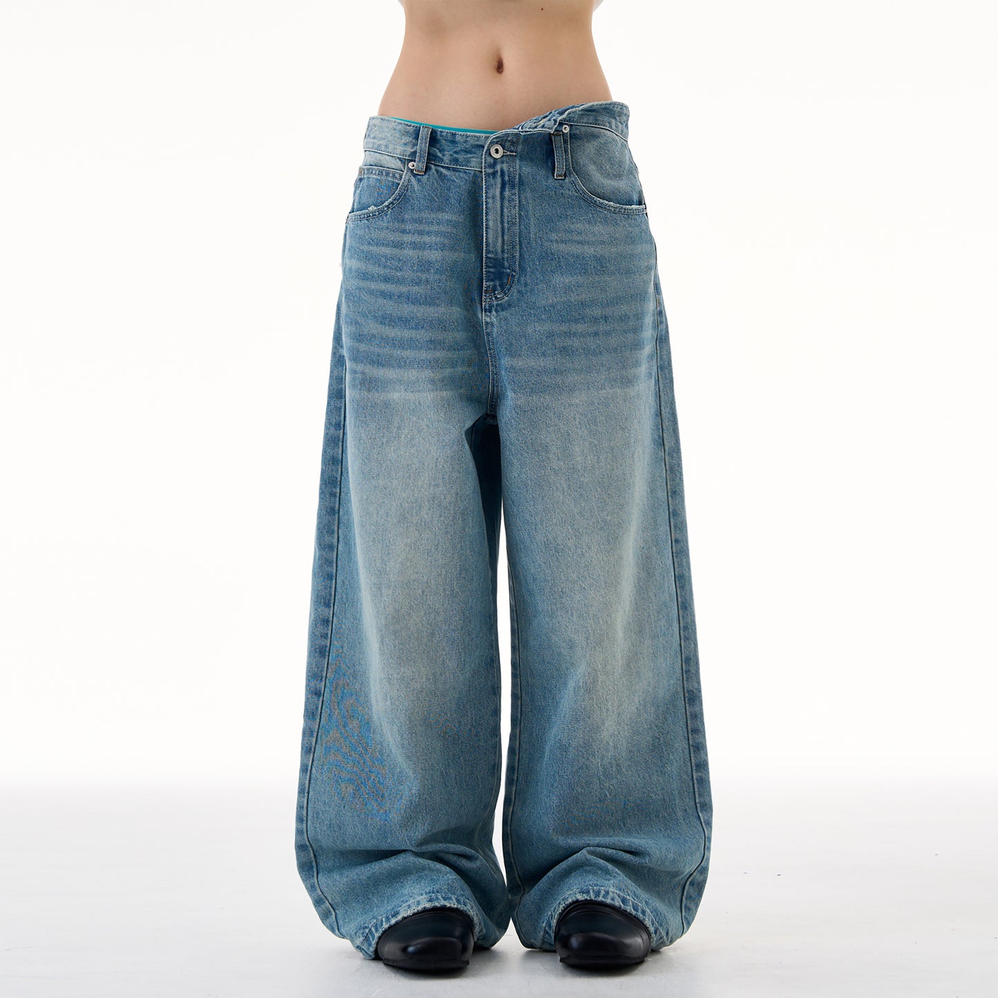 MADWITCH IRREGULAR WASH DENIM PANTS #CK9652