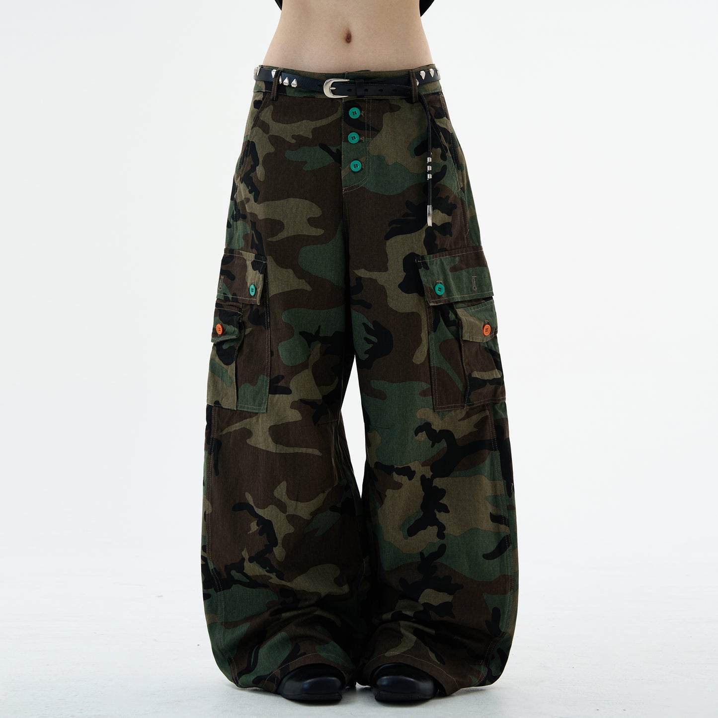 MADWITCH CAMO UTILITY CARGO PANTS #H5774