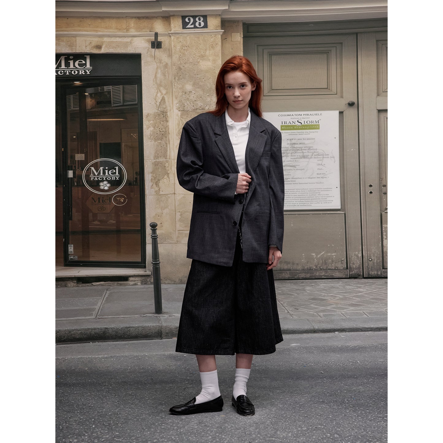 MADWITCH CHECKERED MID-LENGTH BLAZER #2712