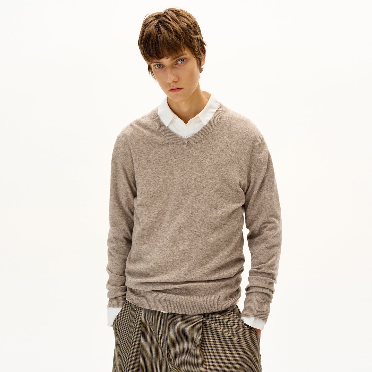 MADWITCH VINTAGE V-NECK WOOL SWEATER #M6662