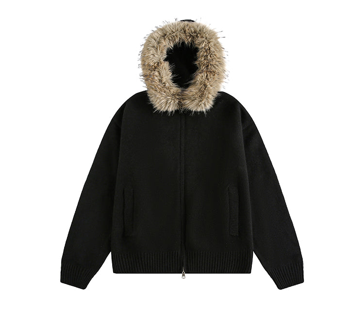 MADWITCH UNISEX FUR-TRIMMED CASUAL COAT #6273