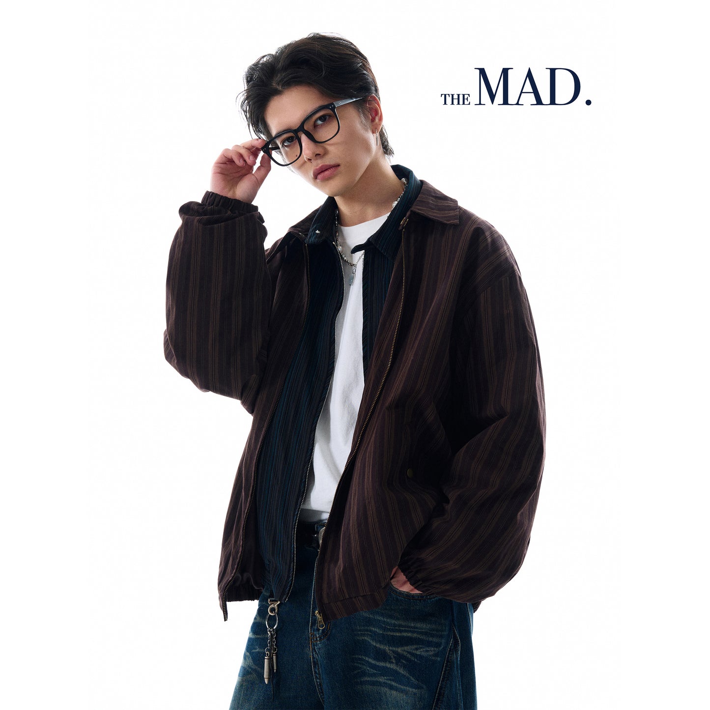 MADWITCH LOOSE STRIPED JACKET #W202
