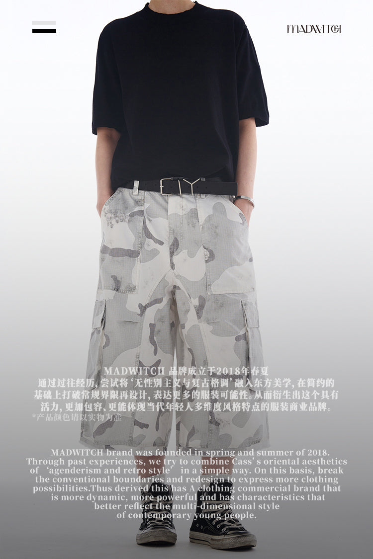 MADWITCH CARGO CAMO SHORTS #A591