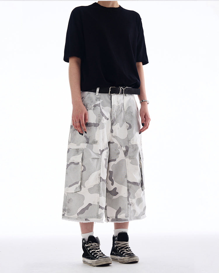MADWITCH CARGO CAMO SHORTS #A591