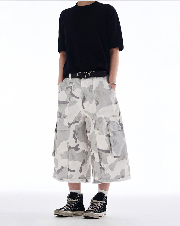 MADWITCH CARGO CAMO SHORTS #A591