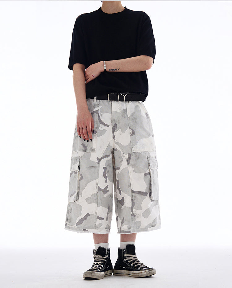 MADWITCH CARGO CAMO SHORTS #A591