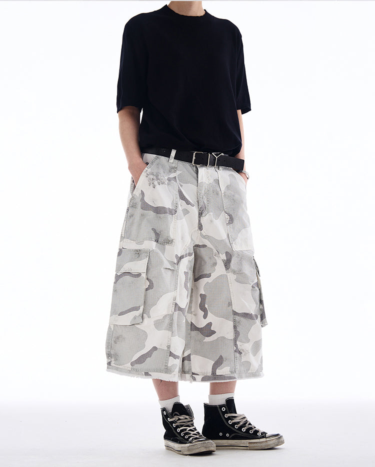 MADWITCH CARGO CAMO SHORTS #A591