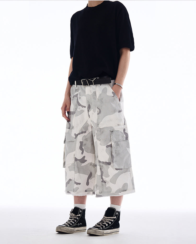 MADWITCH CARGO CAMO SHORTS #A591