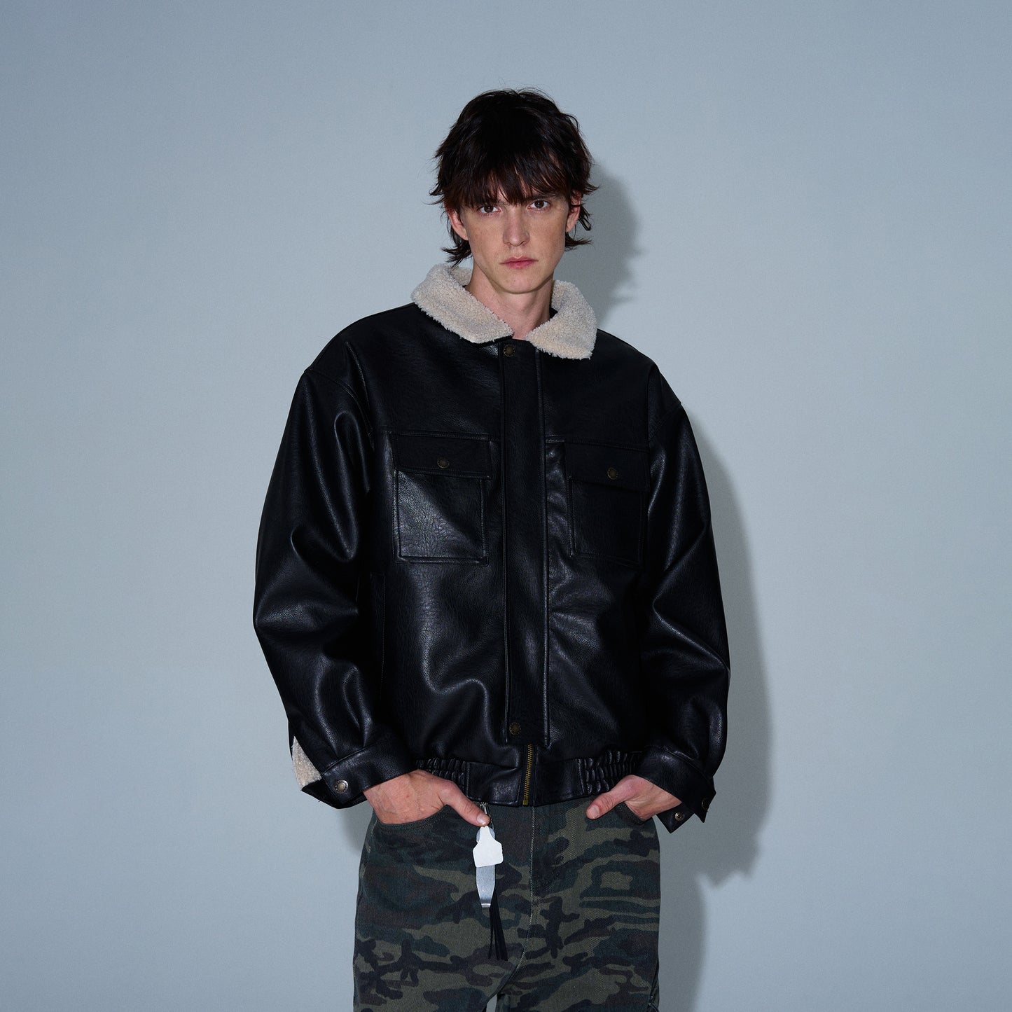 MADWITCH THICKENED PU LEATHER JACKET #G1060