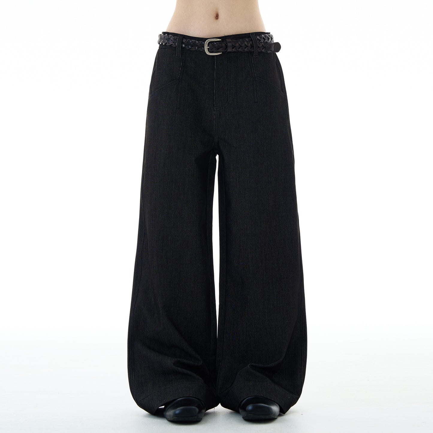 MADWITCH DRAPEY STRAIGHT DENIM PANTS #9910