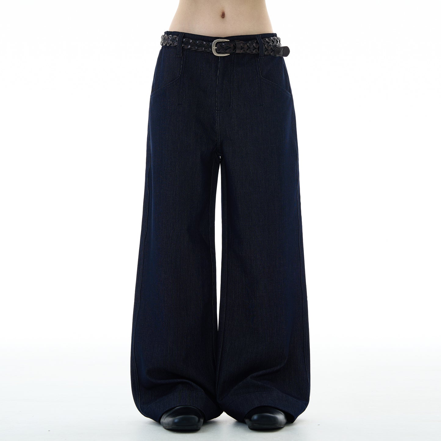 MADWITCH DRAPEY STRAIGHT DENIM PANTS #9910