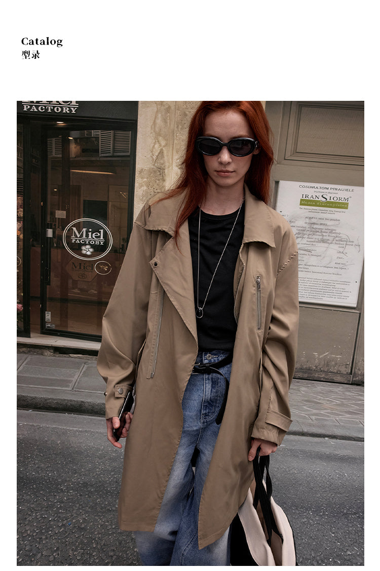 MADWITCH VINTAGE LONGLINE TRENCH COAT #G0098