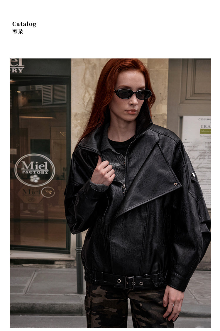 MADWITCH BIKER SYNTHETIC COAT #AW25109
