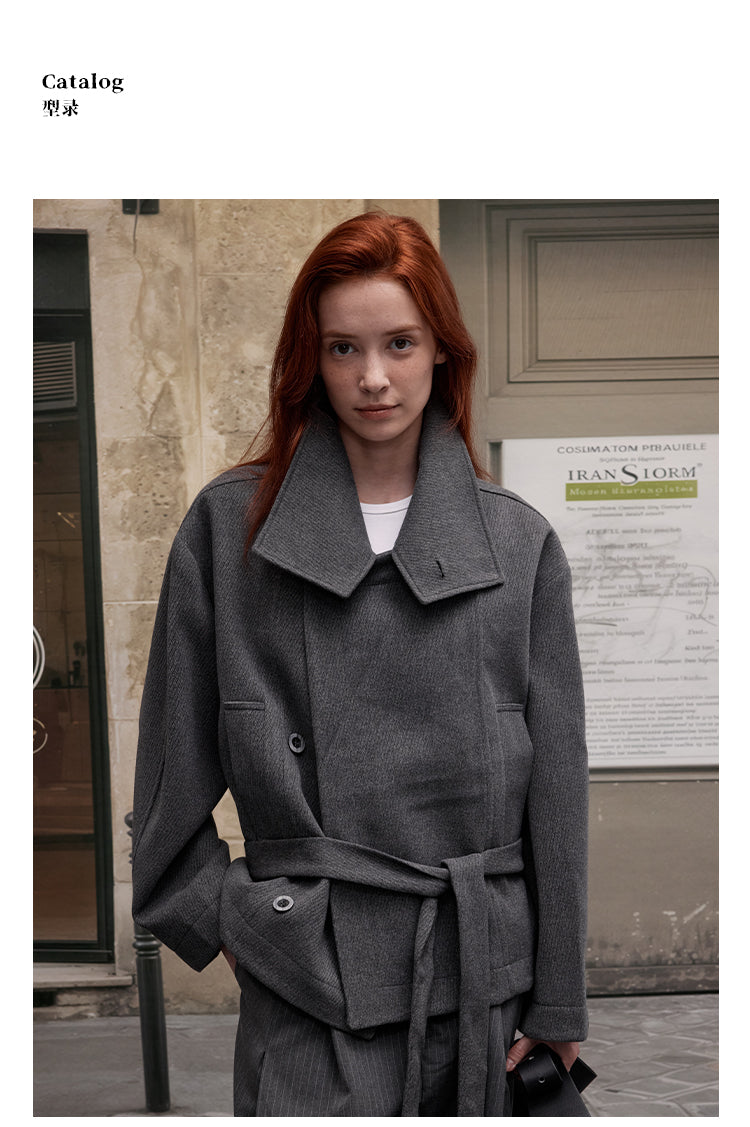 MADWITCH OLD MONEY WOOL COAT #2717