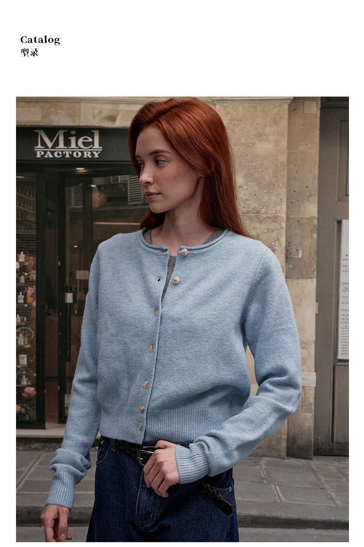 MADWITCH CREW NECK KNIT CARDIGAN #RM27