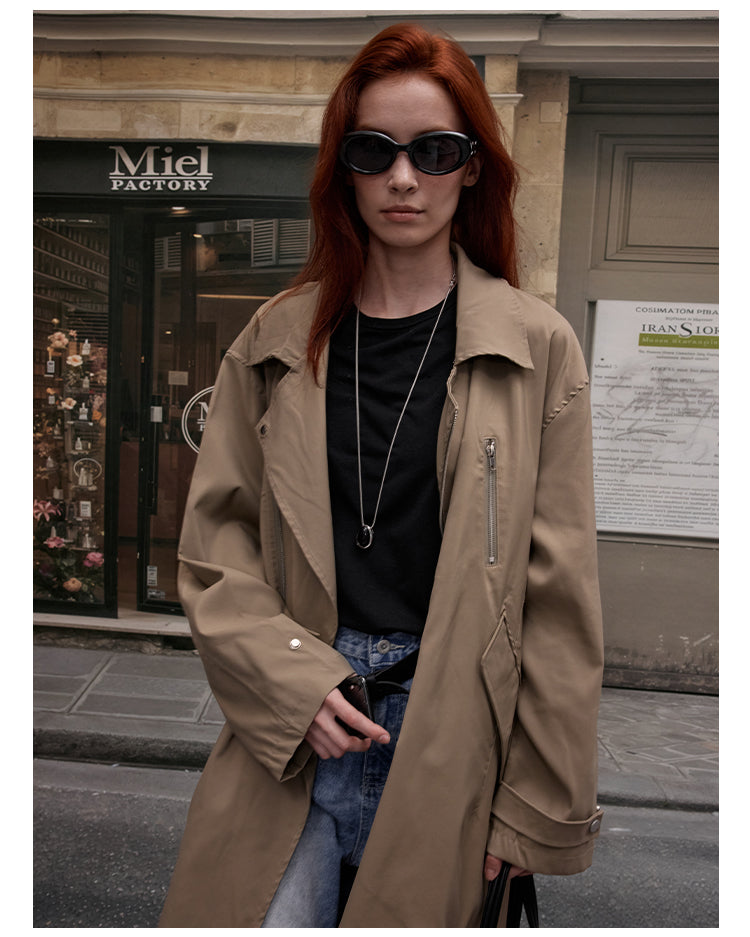 MADWITCH VINTAGE LONGLINE TRENCH COAT #G0098