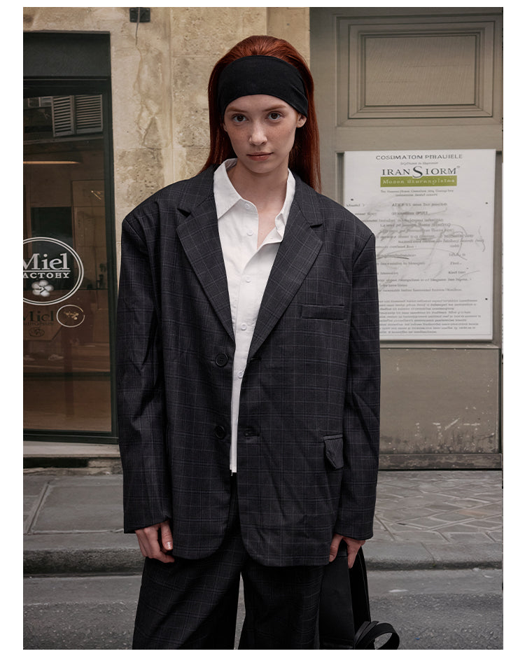 MADWITCH CASUAL PLAID BLAZER & PANTS #6372 #6381
