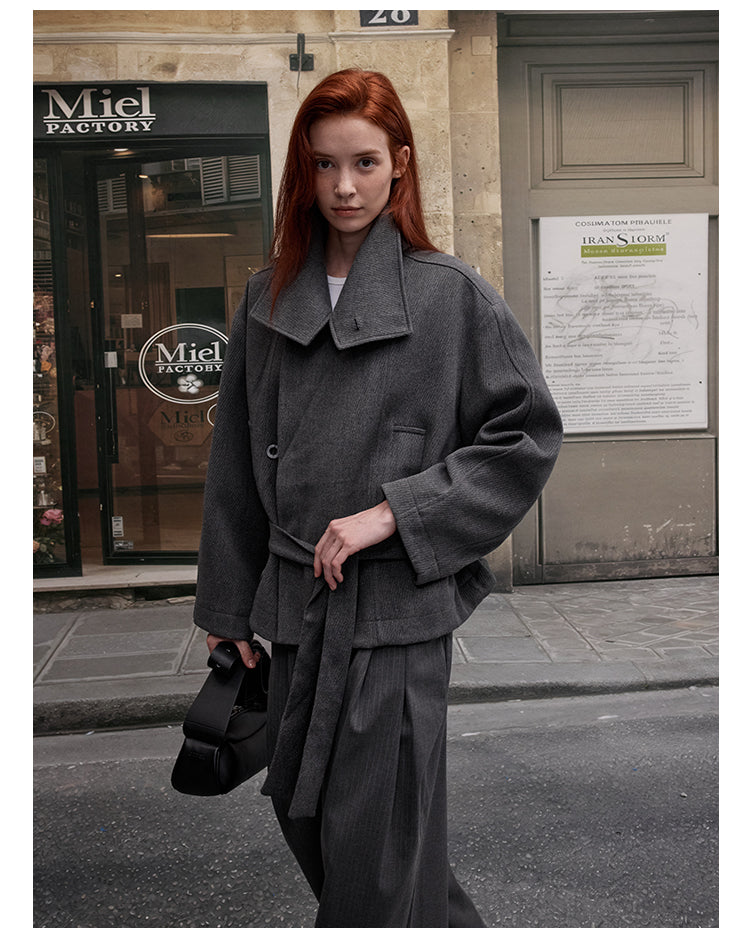 MADWITCH OLD MONEY WOOL COAT #2717