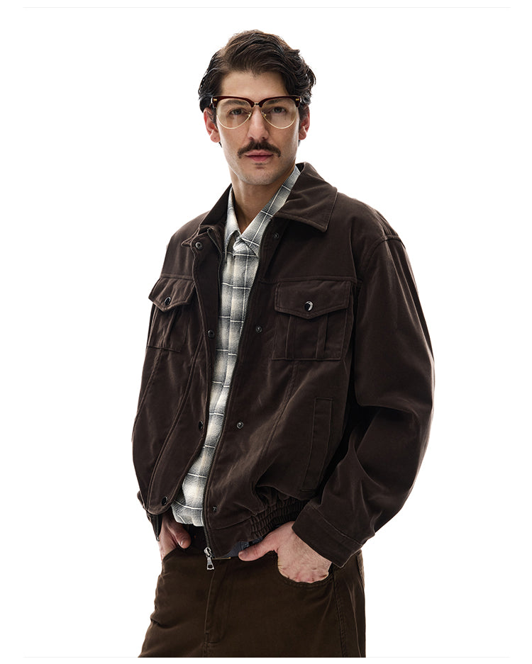 MADWITCH SUEDE SAFARI JACKET #9865