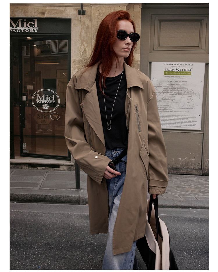 MADWITCH VINTAGE LONGLINE TRENCH COAT #G0098