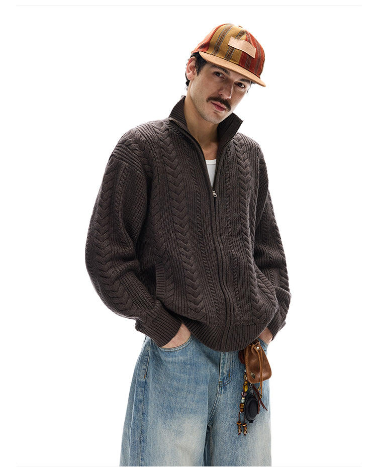 MADWITCH WHEAT KNIT CARDIGAN #YH25888