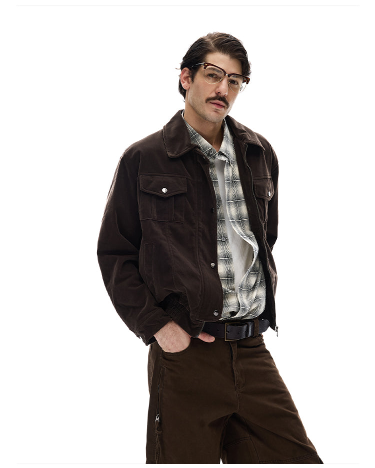 MADWITCH SUEDE SAFARI JACKET #9865