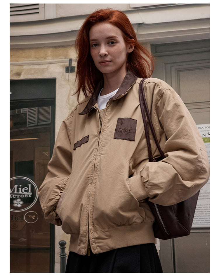 MADWITCH FAUX SUEDE WORKWEAR COAT #MD2562