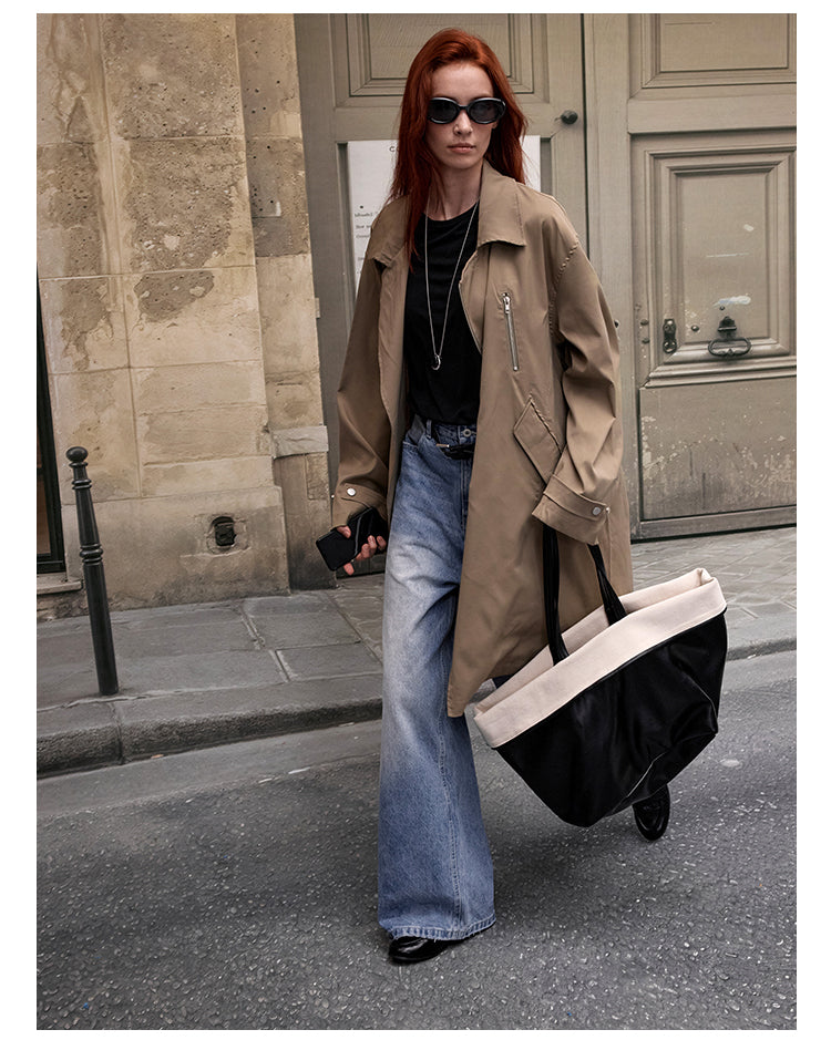 MADWITCH VINTAGE LONGLINE TRENCH COAT #G0098