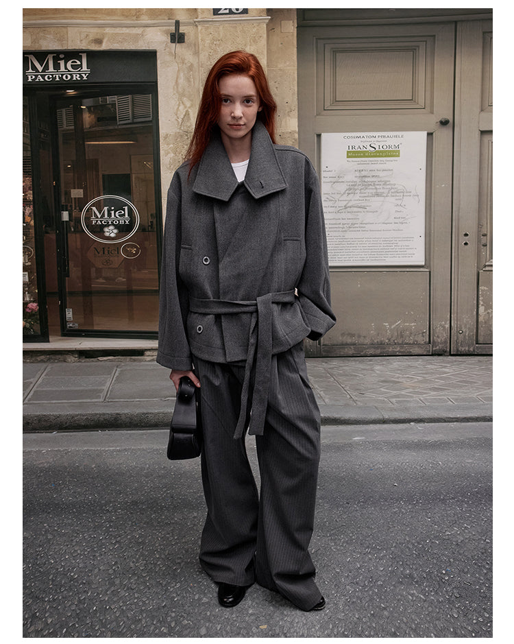 MADWITCH OLD MONEY WOOL COAT #2717