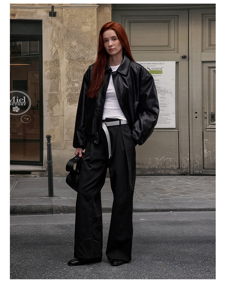 MADWITCH PU INSULATED LEATHER JACKET #AW25080