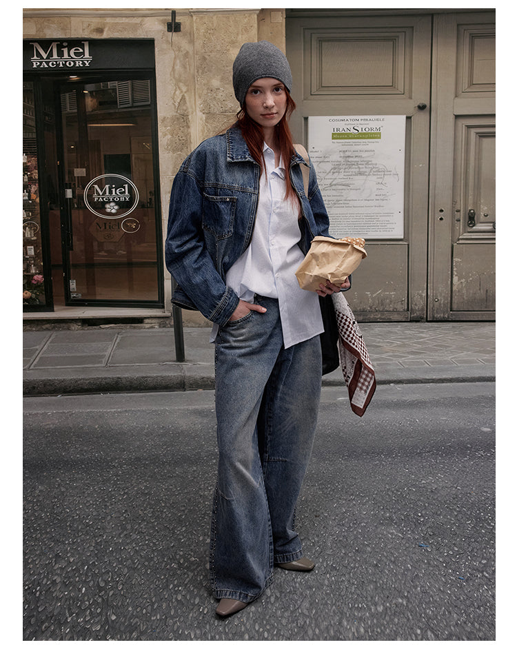 MADWITCH DISTRESSED DENIM JACKET #AB1086