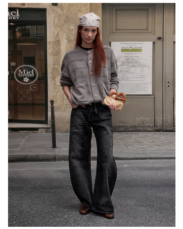 MADWITCH CASUAL OPENWORK CARDIGAN #C109
