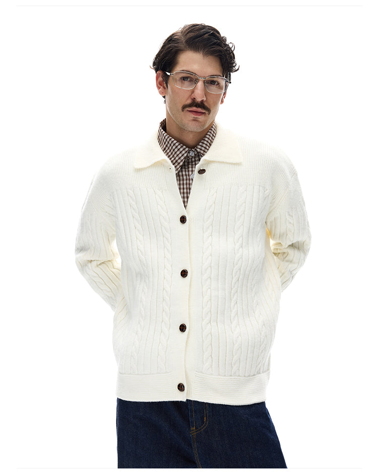 MADWITCH CABLE SLOUCH CARDIGAN #M10